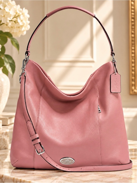 Coach Handbags - Coach Isabelle Shadow Rose Mauve Pink Pebbled Leather Crossbody Handbag F34511